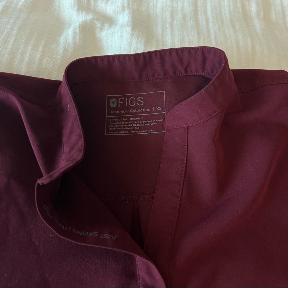 Burgundy Rafaela Scrub Top - Picture 4 of 4